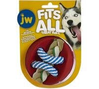 JW Se Adapta a Todas Las Bolas de golosinas, dispensador de golosinas, masajes de Goma Suave, estimula la higiene bucal, Talla única, diámetro de 11,5 cm