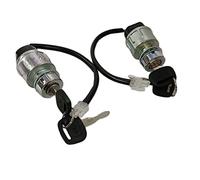 JWDAWN Interruptor de encendido JK404C de 2 posiciones con conector de 2 cables, agujero de montaje de 20 mm para vehículo eléctrico, carretilla elevadora, remolque, caravana, paleta, camión,