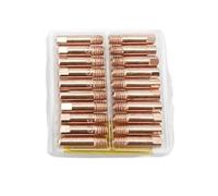 JWFBDB 20 piezas 15AK Punta de contacto CuCrZr Antorcha/Pistola Consumibles 0,6,8,9 1,2 mm M6x25 Puntas soldadura for antorcha(1.0mm,CuCrZr)
