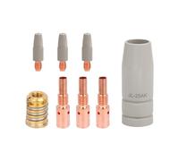 JWFBDB 25AK 8PC Nueva boquilla de protección recubrimiento 0.8/1.0/1.2 mm for antorcha, soporte for gas soldadura MIG/MAG 24AK(1.0mm-8pcs)