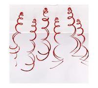 JWFBDB 6 Colgantes en Espiral for Globos de Boda, guirnaldas, Decoraciones for Fiestas cumpleaños y Navidad(05 Red)