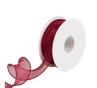 JWFBDB Cinta de Organza Seda Ondulada 10 Metros/Rollo y 40 mm Ancho. Material for Lazos, Adornos for el Cabello, envoltorios Regalo decoración(Red)