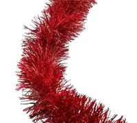 JWFBDB Guirnalda de Cinta oropel 2 m for decoración navideña, for Envolver árboles, Adornos navideños for Fiestas cumpleaños Año Nuevo(Red)