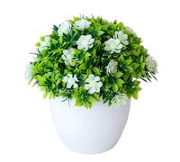 JWFBDB Plantas Artificiales de mil Capas, bonsái, árbol pequeño en Maceta, Flores, Adornos for decoración del hogar o la Mesa(White)