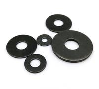 JWFDBDB 2/5/10/20/25 Uds M3 M4 M5 M6 M8 M10 M12 M14 M16 GB96 acero negro grado 8, tamaño grande arandela plana ancha junta(25pcs M4x12x1mm)