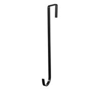 JWFDBDB Floral Wreath Hanger Over The Door Large Metal Hook For Christmas Easter Front Xmas Party Supplies(Black B,38cm)