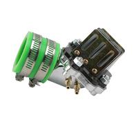 JWFDBDB Interfaz for carburador for motocicleta, colector for admisión for rendimiento, válvula for lengüeta apta for scooters for 2 tiempos PWK PE KOSO JOG 50 90 1E40QM(Green)