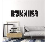 JWJQTLD Etiqueta De La Pared Running Corriendo Deportes Patrón Tallado Vinilo Gimnasio Etiqueta De La Pared Decoración Adecuada para Cualquier Superficie Lisa