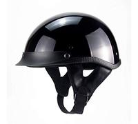 JWKJ Retro Moto Medio Casco, Casco de Cara Abierta ECE Homologado Cruiser Scooter Moto Helmet, Cascos de Harley, Unisex para Street Bike Cruiser Moped Scooter Ciclomotor