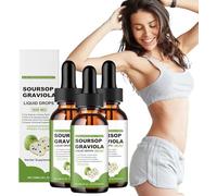 JWMSXYQR Extracto de guanábana orgánica, Gotas líquidas de guanábana, Gotas de guanábana sin azúcar ni Gluten, promueve la Salud digestiva