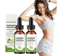 JWMSXYQR Extracto de guanábana orgánica, Gotas líquidas de guanábana, Gotas de guanábana sin azúcar ni Gluten, promueve la Salud digestiva