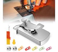 jwogngls Guía de Costura magnética,Guía de Costura magnética para máquina de Coser,Medidor magnético Anti-Curvado Multifuncional con 2 carretes, 5 Clips de sujeción, enhebrador de Aguja y descosedor