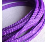 JWOO Funda de Cable expandible Pet Colorida, Envoltura de Cable Protectora de Alta Densidad con Trenzado Ajustado(Purple,8MM*5M)