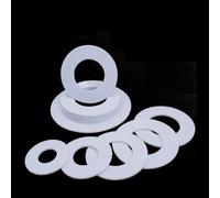 JWOO Junta de PTFE de 10 Uds., Brida BSPP, Cilindro Sanitario, Anillo de Junta Plana, arandela de PTFE OD de 5mm a 105mm, Sellado de manómetro(10mm x 24mm x 2mm)