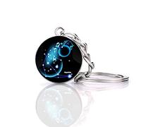 JWPavilion Zodiac 12 Constellation Glow In The Dark Creative Galaxy Llavero - Plata - Talla Única