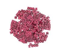 JWQFBC 100 Piezas de Dados Estándar de Seis Caras de 8 Mm para Juegos de Mesa, Enseñanza de Matemáticas Y Aula, Rojo, 0,8 × 0,8 × 0,8 cm