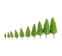 JWQFBC 12 árboles de Diferentes Tamaños (de 4,8 Cm) para Jardines Ferroviarios, Bosques, Dioramas Y Paisajes, Verde, 111