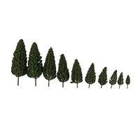 JWQFBC 12 árboles de Diferentes Tamaños (de 4,8 Cm) para Jardines Ferroviarios, Bosques, Dioramas Y Paisajes, Verde, 105