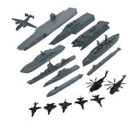 JWQFBC 17 Piezas de Maquetas de Portaaviones, Barcos de, Kits de Construcción de Barcos, Helicópteros, Buques Navales, Maquetas de Barcos para Niños