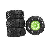 JWQFBC 4 Neumáticos para Coche RC, Fáciles de Reemplazar con Tuercas Hexagonales de 12 Mm Y 65 Mm. Piezas de Neumáticos Profesionales Y Prácticas, Verde