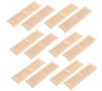 JWQFBC 6X 2 Piezas Sin Pintar, Muebles para Casa de Muñecas a Escala 1:12, Contraventanas de Madera, Adornos para Ventanas