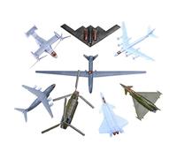 JWQFBC 8 Piezas Avión de Avión de Maqueta de Aeronave Set Ensamblable con Peana Plástico Resistente Detalle Realista Solo Exposición para
