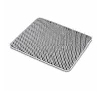 JWQFBC Alfombra arenero, Alfombra s arenero Doble Capa, Alfombrilla arenero EVA, Fácil Limpiar, Gris Plata, 45 * 30 centímetros