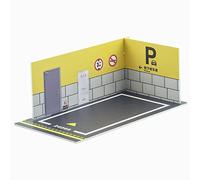 JWQFBC Aparcamiento de Coches a Escala 1/24: Propio Mundo en Miniatura, D
