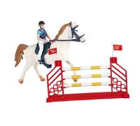 JWQFBC Caballo Y Juego con Obstáculos para Saltar, Jinete de los Hombres
