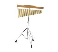 JWQFBC Carillón de Viento, Instrumento de Percusión, Carillón de Barra, Portátil, Música, Soporte Ajustable, Hierro Brillante, Construcción Sólida, Adecuado, Oro, 36 Notas