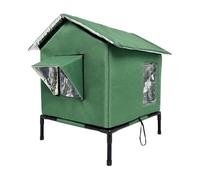 JWQFBC Caseta para Gatos de Exterior, Tienda de Campaña para Gatos, Refugio para Gatitos, Casa para Mascotas, Granero de Invierno, Verde, L
