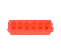JWQFBC Comedero para Aves de Corral Dispensador de Comida para Pollos Tolva con Tapa Bandeja Dispensadora de PVC con Múltiples Orificios Diseñado para Uso Po, 12 Hoyos