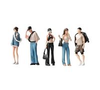 JWQFBC Conjunto de 5 Figuras a Escala 1/64 Que Representan Personajes Masculinos Y Femeninos de Moda. Modelos en Miniatura de Resina Pintados a Mano, para