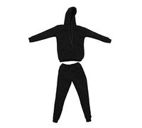 JWQFBC Conjunto de Sudadera con Capucha Tela Ropa Accesorios Pantalones Personalización Figuras Adecuado para Proyecto de Personalización Colección, Negro
