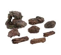 JWQFBC Diorama de Dinosaurios Decorativo de Plástico con Forma de Roca Que Imita Una Piedra