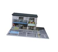 JWQFBC Diorama de Paisaje a Escala 1/64: Estacionamiento, Decoración de Fondo, Restaurante Gifts from The Warehouse, Modelos de Diorama de Automodell.