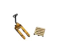 JWQFBC Elevadora a Escala 1:64, Obra de Arte, Simulación Clásica, Escultura en Miniatura, Vehículos, Accesorios, Amarillo con Bandeja