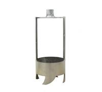 JWQFBC Equipo de Perforación de Suelos Barrena Manual Herramienta de Excavación Taladro Cuchara Inferior Metal con Borde Cortante y Eje Recto Adecuado para, Grande