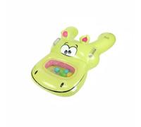JWQFBC Flotador Infantil Hinchable Balsa Juguete Acuático Colchoneta con Apertura para Lanzar Pelotas y PVC Grueso Adecuado para Piscina Playa Patio, Verde, 100cm