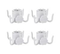 JWQFBC Gancho para Sombrilla de Playa de Ajuste Universal para Sujetar Ropa Y Botellas de Agua. Agujero Central Ligero de 3 Cm, 4 Piezas Blancas, Individual