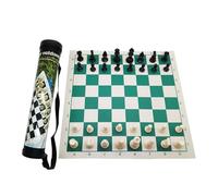 JWQFBC Juego de Ajedrez para Adultos, Juego de Torneo con Tablero Flexible, Juego Portátil con Almacenamiento Conveniente en Un Tubo Resistente para Y, 35 Cm X 8 Cm X 8 Cm