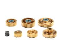 JWQFBC Juego de Engranajes de Caja de Cambios de Metal para Coche RC de 7 Piezas, Juego de Engranajes de Caja de Cambios de Motor de Transmisión, Juego de Pi