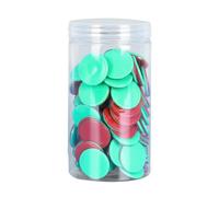 JWQFBC Juego de Fichas Didácticas de Matemáticas con Cubo de Almacenamiento - 100 Piezas, Rojo Verde