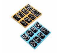 JWQFBC Juego Metal 8 Piezas o s 9 Anillos para Niños y Adultos, Juguete Educativo Inteligencia, Juego de 8 Piezas C, 8 Piezas