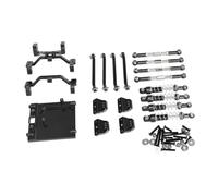 JWQFBC Kit de Repuestos para Coche RC 1/12: Amortiguador, Varillaje de Dirección de Aleación de Aluminio (Repuesto para MN99S, Etc.), Negro