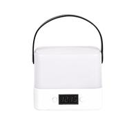 JWQFBC Lámpara de Noche Portátil, Lámpara de de Noche, Adorno Multifuncional, Luz Nocturna Regulable, Luz de Mesa, Reloj, Luz para de Noche, Es, 2400mAh con control remoto
