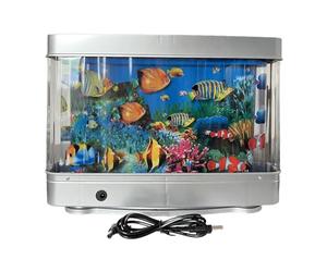 JWQFBC Luz Nocturna LED Artificial para Acuarios, Lámpara Decorativa con Alimentación USB, Acuario Artificial para Dormitorio, Oficina, Comedor, Decoración, pequeño