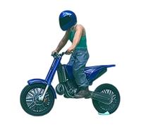 JWQFBC Maqueta a Escala 1/64 de Un Motociclista, Accesorio Fotográfico en Miniatura para Dioramas Y Escenarios de Cuentos de Hadas, Azul