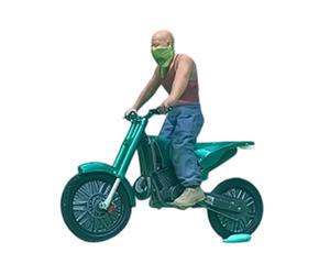 JWQFBC Maqueta a Escala 1/64 de Un Motociclista, Accesorio Fotográfico en Miniatura para Dioramas Y Escenarios de Cuentos de Hadas, Verde