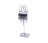JWQFBC Modelo de Buzón en Miniatura para Casa de Muñecas, Decoración Europea para Casa de Muñecas, Modelo de Escena DIY, Accesorio para Patio de Casa de, Plata